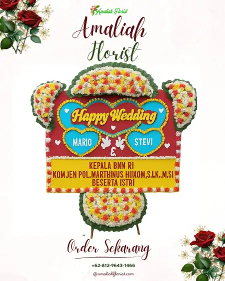 Papan Bunga Pernikahan Yehkuning